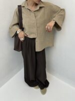 شومیز لینن نچرال کد 220492 - تصویر 18