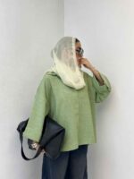 شومیز لینن نچرال کد 220492 - تصویر 20