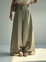 شلوار پارچه ای کمر پیله کد 101738 - تصویر 5