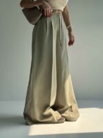 شلوار پارچه ای کمر پیله کد 101738 - تصویر 7
