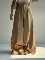 شلوار پارچه ای کمر پیله کد 101738 - تصویر 3