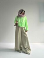 شومیز لینن جلوگره کد 220495 - تصویر 3