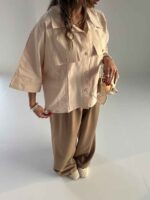 شومیز جیب دکمه کد 220502 - تصویر 6