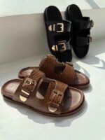 صندل سگک دار پوست ماری کد 140987 - تصویر 10