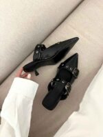 کفش پاشنه بلند سگک دارکد 140981 - تصویر 3