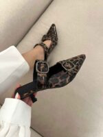 کفش پاشنه بلند سگک دارکد 140981 - تصویر 4