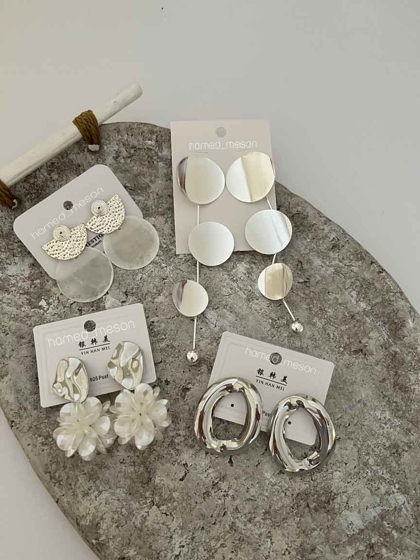 MINW7052 گوشواره SILVER FLORA کد 310427 - تصویر 1