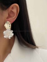 گوشواره GOLDEN FLOWERS کد 310428 - تصویر 8
