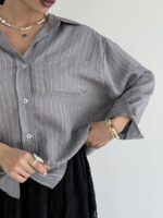 شومیز نواردار PERRY کد 220496 - تصویر 4