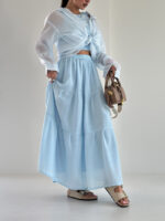 دامن لینن کد 101818 - تصویر 8