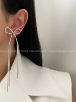 گوشواره پاپیونی ریش دار کد 310470 - تصویر 4