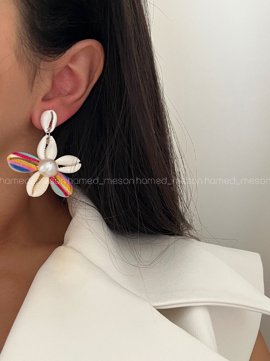 IBDK6352 گوشواره صدفی کد 310512 - تصویر 1
