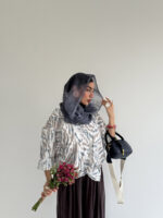 شومیز آبرنگی ایرانا کد 220565 - تصویر 12