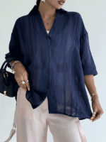 شومیز PERRY نواردار کد 220577 - تصویر 7