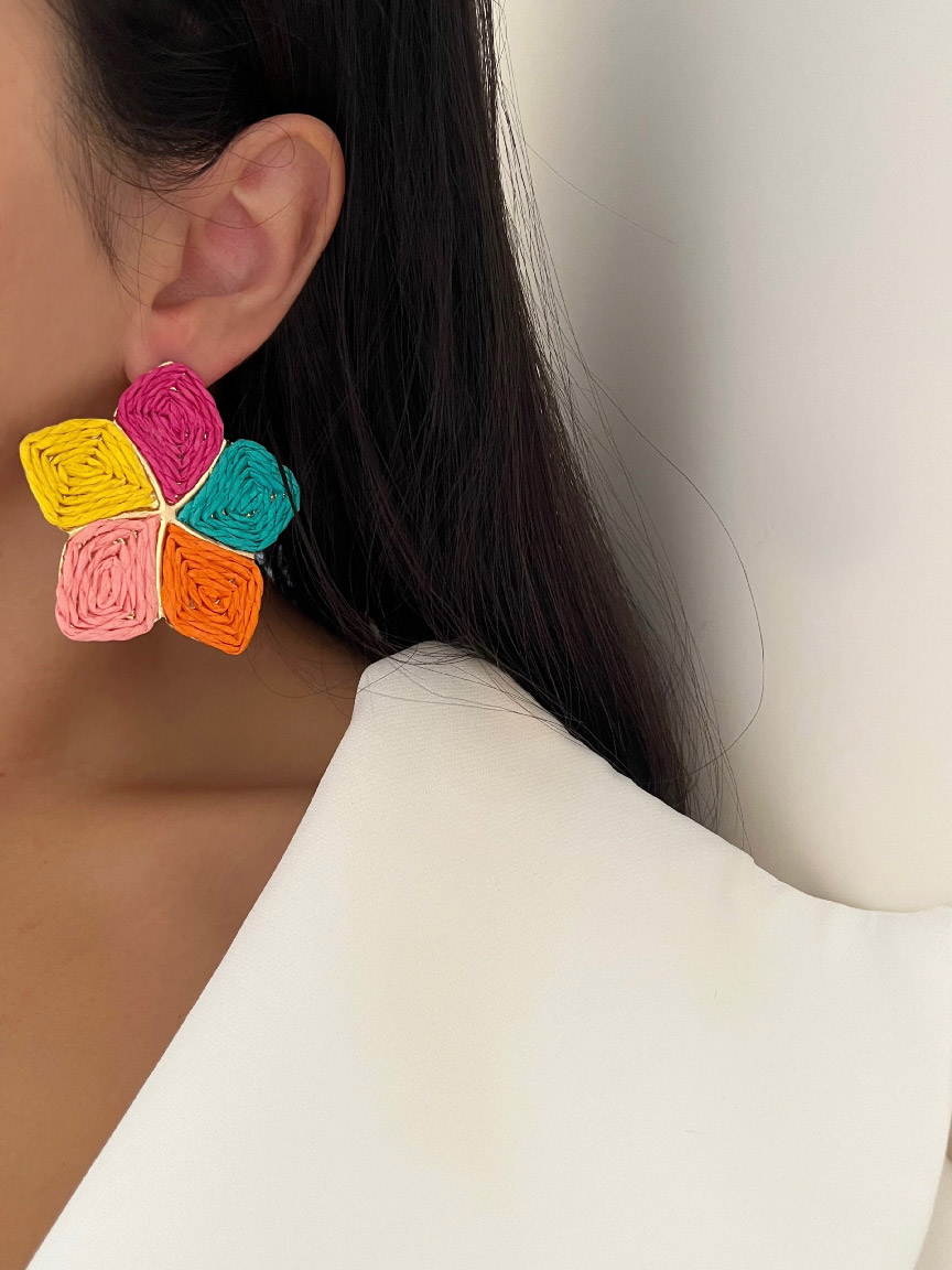 OQKJ9839 گوشواره چوبی کد 310544 - تصویر 1