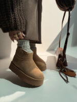 نیم بوت خزدار کد 141102 - تصویر 7