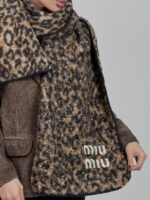 شال پلنگی MIU MIU کد 310685 - تصویر 2
