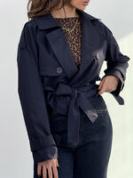 ترنچ کت کمربنددار کد 200988 - تصویر 2