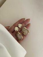 گوشواره تک سنگ کد 310710 - تصویر 2