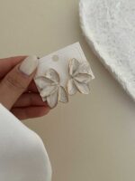 گوشواره مینا کاری نیمه گل کد 310731 - تصویر 2