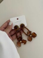 گوشواره گل آبرنگی کد 310716 - تصویر 2