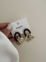 گوشواره رزین حلقه دار کد 310738 - تصویر 2