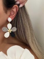 گوشواره کنفی آویزدار کد 310769 - تصویر 2