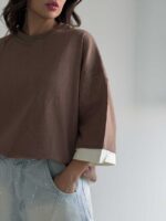 تیشرت باکسی 2 رنگ کد 180594 - تصویر 8