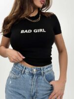 تیشرت کراپ BAD GIRL کد 180593 - تصویر 5