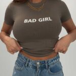 تیشرت کراپ BAD GIRL کد 180593
