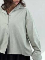 شومیز لینن پشت چاک کد 220631 - تصویر 35