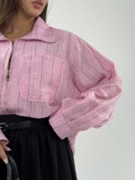 شومیز راه راه MIU MIU کد 220643 - تصویر 2