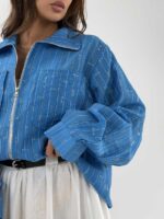 شومیز راه راه MIU MIU کد 220643 - تصویر 4