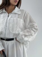 شومیز راه راه MIU MIU کد 220643 - تصویر 18