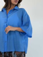 شومیز حریر آستین پاکتی کد 220638 - تصویر 27