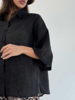 شومیز حریر آستین پاکتی کد 220638 - تصویر 38