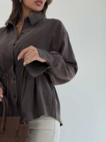 شومیز کمربنددار کد 220635 - تصویر 16