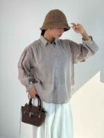 شومیز حریر چند دکمه کد 220639 - تصویر 29