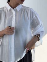 شومیز حریر چند دکمه کد 220639 - تصویر 14