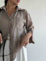 شومیز حریر یقه هفت کد 220625 - تصویر 39