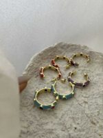 گوشواره نگین دار کد 310778 - تصویر 2