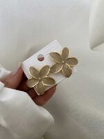 گوشواره گلی مینا کاری کد 310812 - تصویر 2