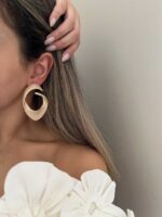 گوشواره صدفی مینا کاری کد 310845 - تصویر 3