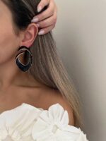 گوشواره صدفی مینا کاری کد 310845