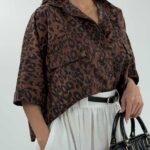 شومیز پلنگی نگینی کد 220644