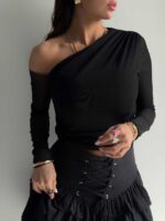 بلوز آستین توری QUZU کد 180606 - تصویر 8