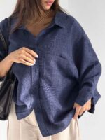 شومیز تک جیب شانتون کد 220658 - تصویر 22
