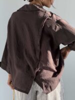 شومیز حریر پشت دکمه کد 220669 - تصویر 28