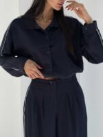 ست شومیز و شلوار نواردار کد 160930 - تصویر 12