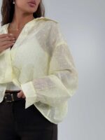 شومیز جلو گره MIU MIU کد 220646 - تصویر 9